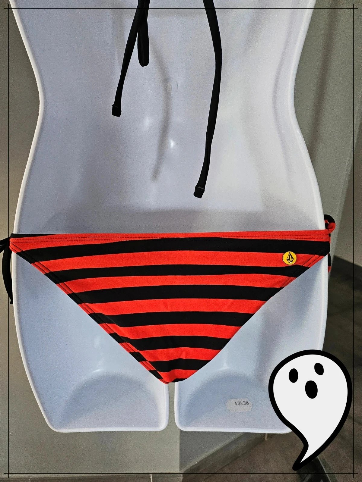 Volcom swimsuit bikini set red and black stripe and colorful floral – photo 6